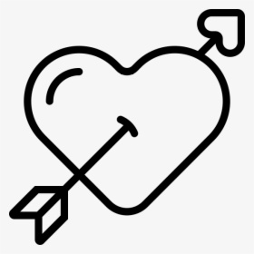 Black And White Heart And Arrow Png Heart-, Transparent Png, Free Download