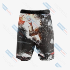 The Witcher 3 Wild Hunt Geralt 3d Beach Shorts, HD Png Download, Free Download
