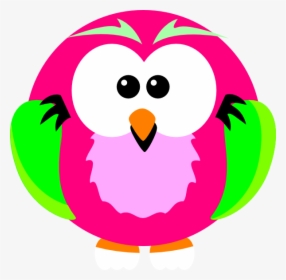 Pink And Green Owl Clip Art At Clker Com Vector Clip, HD Png Download, Free Download
