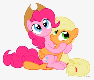 Pinkie Pie Hugging Apple Jack , Png Download, Transparent Png, Free Download