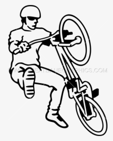 Bmx Trick Drawing Clipart Bmx Bike Clip Art, HD Png Download, Free Download