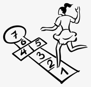 Vector Illustration Of Child Playing Hopscotch Children"s, HD Png Download, Free Download