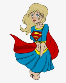 Supergirl Png Toon, Transparent Png, Free Download