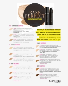 Gorgeous Cosmetics Foundation Base Colour Chart, HD Png Download, Free Download