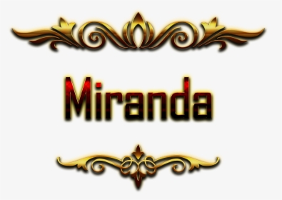 Miranda Decorative Name Png, Transparent Png, Free Download