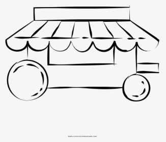 Food Cart Coloring Page, HD Png Download, Free Download