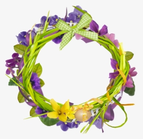 Easter Wreath Easter Egg Easter Flowers Free Photo, HD Png Download, Free Download