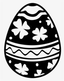 Easter Egg With Flowers And Lines Decoration, HD Png Download, Free Download