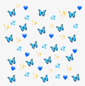 #yellow #blue #emoji #background #emojibackground #butterfly, HD Png Download, Free Download