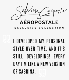 Sabrina Carpenter Clothing Collection Aeropostale, HD Png Download, Free Download
