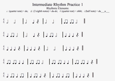 Intermediate Level Rhythms, HD Png Download, Free Download