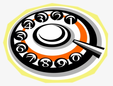 Vector Illustration Of Rotary Telephone Phone Dial, HD Png Download, Free Download