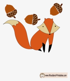 Free Printable Fox Sticker Forest Animals, Woodland, HD Png Download, Free Download