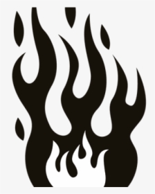 Fire Flames Clipart Black And White, HD Png Download, Free Download
