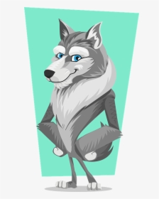 Wolf, Cute, Animal, Character, Male, Smiling, Friendly, HD Png Download, Free Download