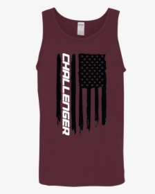 Dodge Challenger Srt Rt Sxt American Flag Tank Top, HD Png Download, Free Download