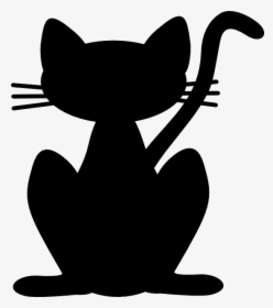 Black Cat Silhouette Png, Transparent Png, Free Download