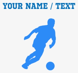 Custom Blue Soccer Player Silhouette Mousepad, HD Png Download, Free Download