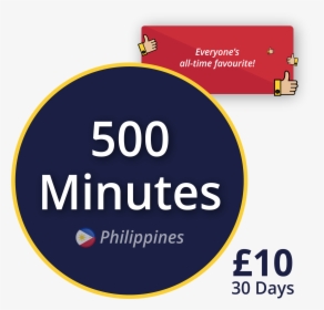 500 Minutes To Call The Philippines With Udial"s Smart, HD Png Download, Free Download
