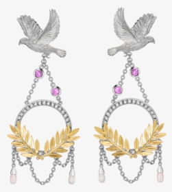 Dove & Olive Branch Drop Earrings, HD Png Download, Free Download