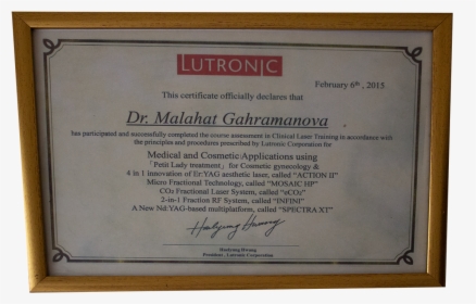 Melahat Gahramanova Certificate 5, HD Png Download, Free Download