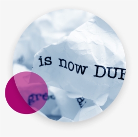 Crumpled And Torn Paper Saying Is Now Due, HD Png Download, Free Download