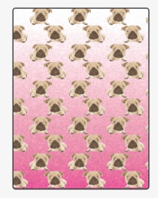 Cute Pugs On Pink Gradient Background Blanket 50"x60", HD Png Download, Free Download