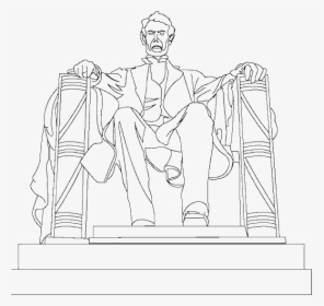 A Drawing Of Abraham Lincoln Memorial Coloring Page, HD Png Download, Free Download