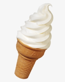Vanilla Cone Whipped Cream On A Cone-, HD Png Download, Free Download