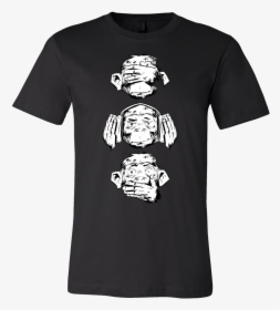 Three Wise Monkeys Design Monkey Face Tshirt, HD Png Download, Free Download