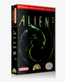 Nes Alien 3 Retail Game Cover To Fit A Ugc Style Replacement - Alien 3 Nes Box Art, HD Png Download, Free Download
