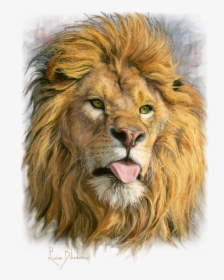 Lion On Painting Canvas, HD Png Download, Free Download