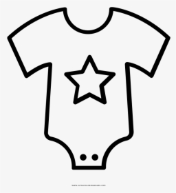 Baby Clothes Coloring Page - Printable T Shirt Cut Out, HD Png Download, Free Download