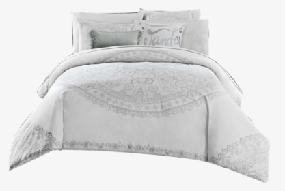 Grey And White Medallion Comforter, HD Png Download, Free Download