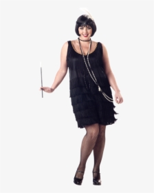 1920s Flapper Plus-size Clothing Halloween Costume - Plus Size Flapper Costume, HD Png Download, Free Download