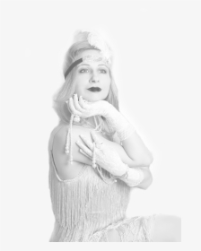 Flapper Makeup And Dress - Girl, HD Png Download, Free Download