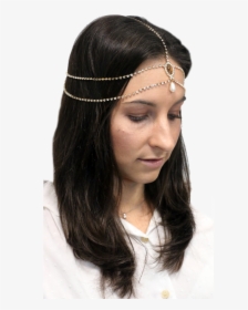 1920"s Gatsby Flapper Head Chain Gold - Flapper, HD Png Download, Free Download
