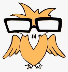 Bird With Glasses Cartoon Transparent, HD Png Download, Free Download