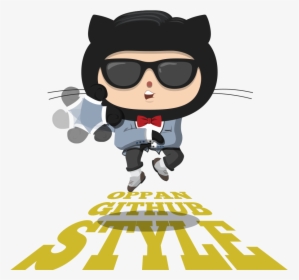 Transparent Gangnam Style Png - Funny Github Logo, Png Download, Free Download