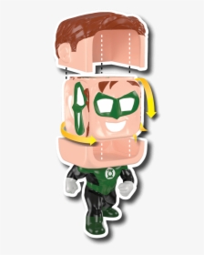 Greenlantern Exploded Resized - Cartoon, HD Png Download, Free Download