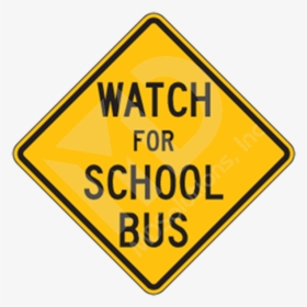 S3-3 School Bus Stop Ahead Sign - Turn Around Dont Drown, HD Png Download, Free Download