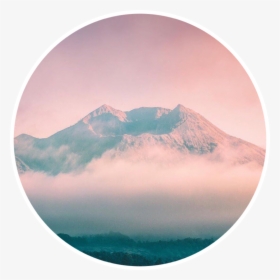 Forest Pink Aesthetic Tumblr - Mountains Clouds Aesthetic, HD Png Download, Free Download