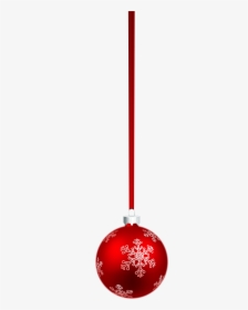 Red Snowflake Png Christmas Hanging Balls Png- - Christmas Hanging Balls Png, Transparent Png, Free Download