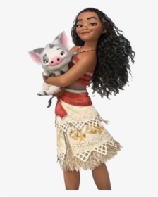 High Quality Moana Cliparts - Moana And Her Pig, HD Png Download, Free Download