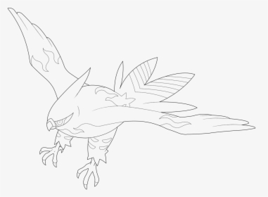 Lineart Talonflame Lineart Talonflame Coloring Sheet - Sketch, HD Png Download, Free Download