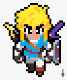 Link Breath Of The Wild Perler Beads Pattern, HD Png Download, Free Download
