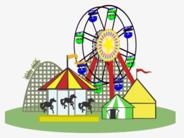 Transparent Ferris Wheel Silhouette Png - Amusement Park Clip Art, Png Download, Free Download