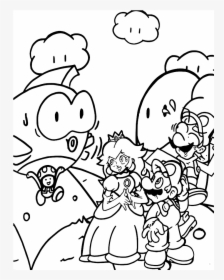 Mario Luigi And Princess Peach Coloring Pages, HD Png Download, Free Download