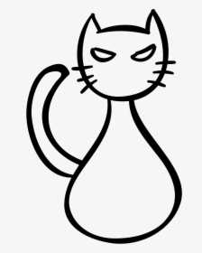 Cat Outline - Coloring Hello Kitty Plane, HD Png Download, Free Download
