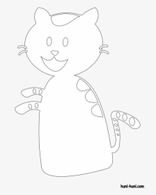 Huni Huni Flashcard Coloring Page Outline Iring Cat - Casper The Ghost Profile, HD Png Download, Free Download